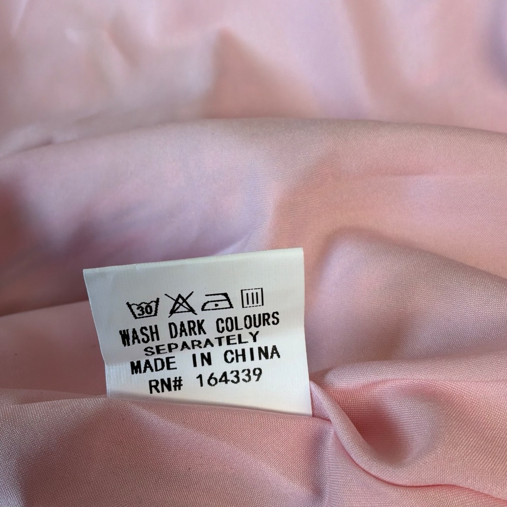 New Petal & Pup Dress Satin Pink Plaid Maxi Dress Size Medium - Picture 11 of 11